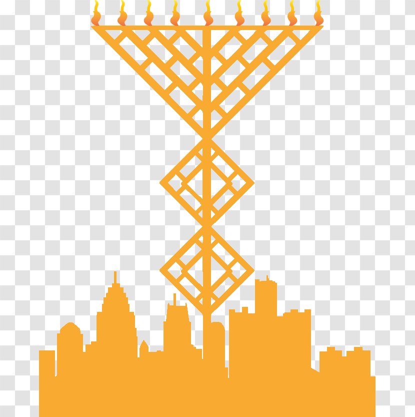 Menorah In The D CommunityWide Federal Credit Union Synagogue Font - Triangle - Text Transparent PNG