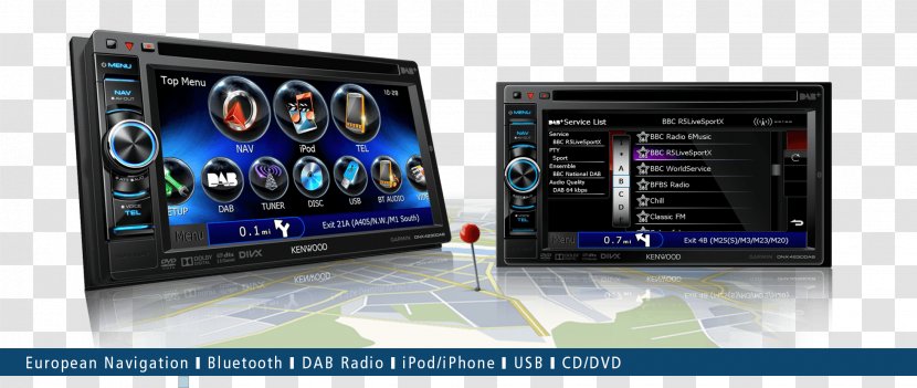 Computer Hardware Kenwood Corporation Vehicle Audio Automotive Navigation System Android Auto - Dvd Player Transparent PNG