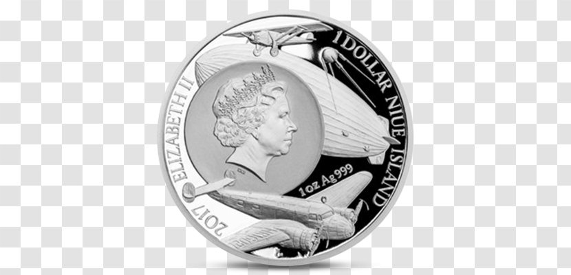 Silver Coin Flight Niue - Face Value - Sputnik Launch Transparent PNG