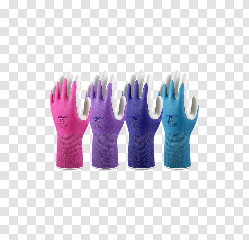 Blue Glove Purple Disposable Pink - Nitrile - GARDENING GLOVES Transparent PNG