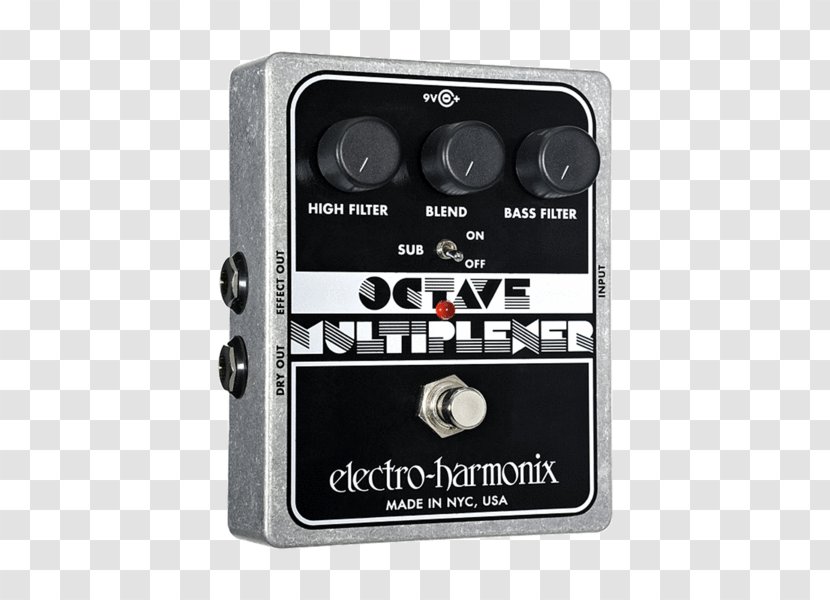 Effects Processors & Pedals Electro-Harmonix Octave Multiplexer Effect - Silhouette - Electric Guitar Transparent PNG