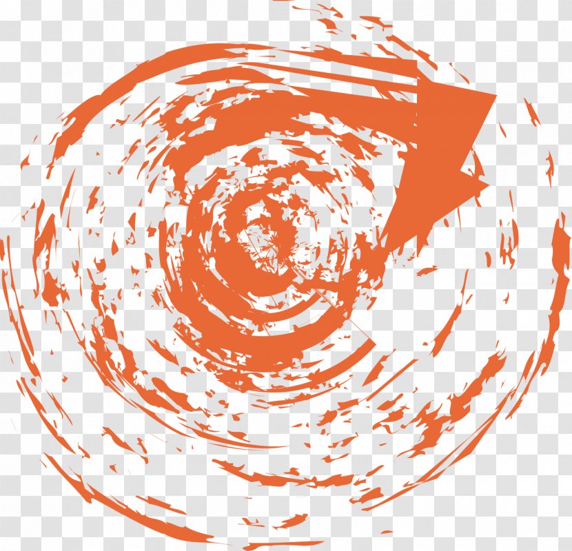 Orange Icon - Black - Painted Hole Pattern Transparent PNG
