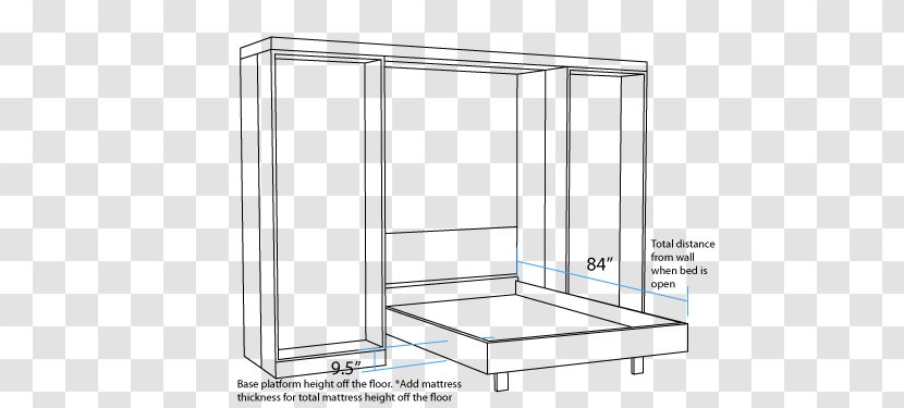 Murphy Bed Size Furniture Couch Transparent PNG