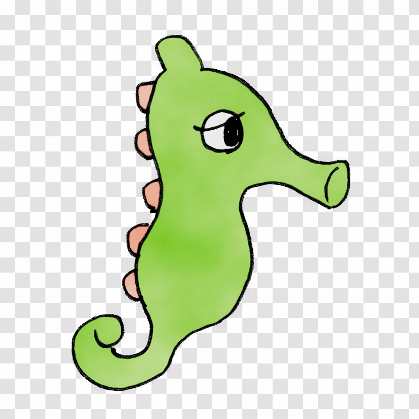Seahorses Pipefishes And Allies Cartoon Green Tail Transparent PNG