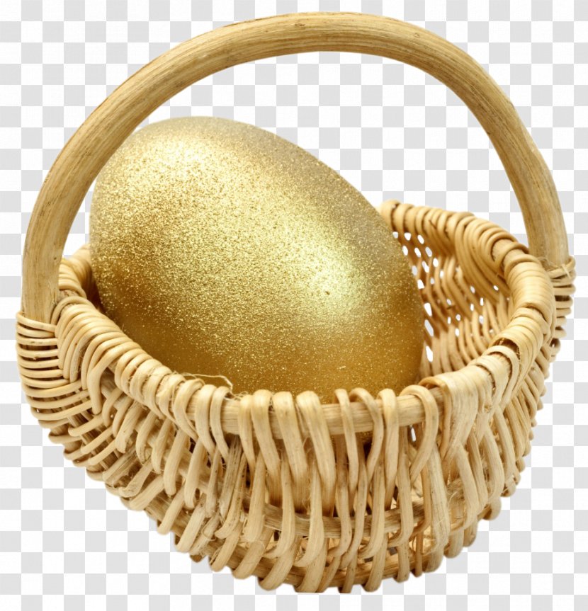 Easter Bunny Egg In The Basket - Bamboo Eggs Transparent PNG