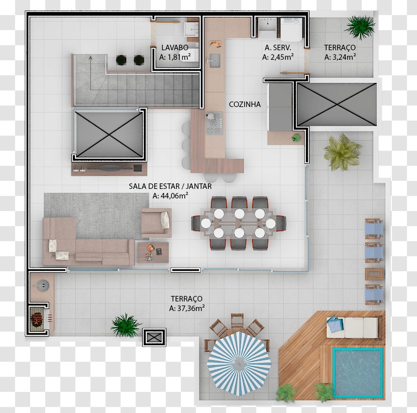 Floor Plan - Home - Gaivotas Garden Beach Transparent PNG