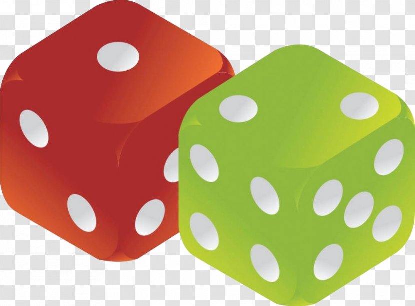 Dice Cartoon - Red And Green Transparent PNG