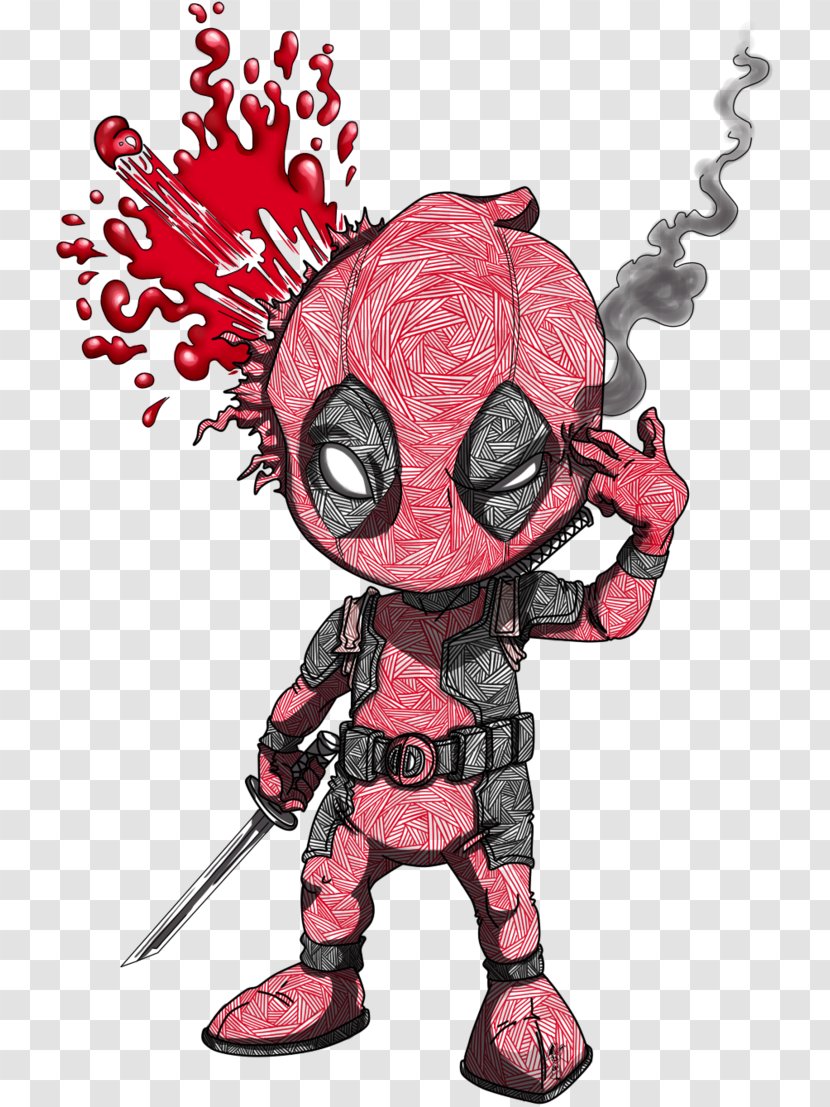 Deadpool Gambit Marvel Universe Art Comic Book - Watercolor Transparent PNG