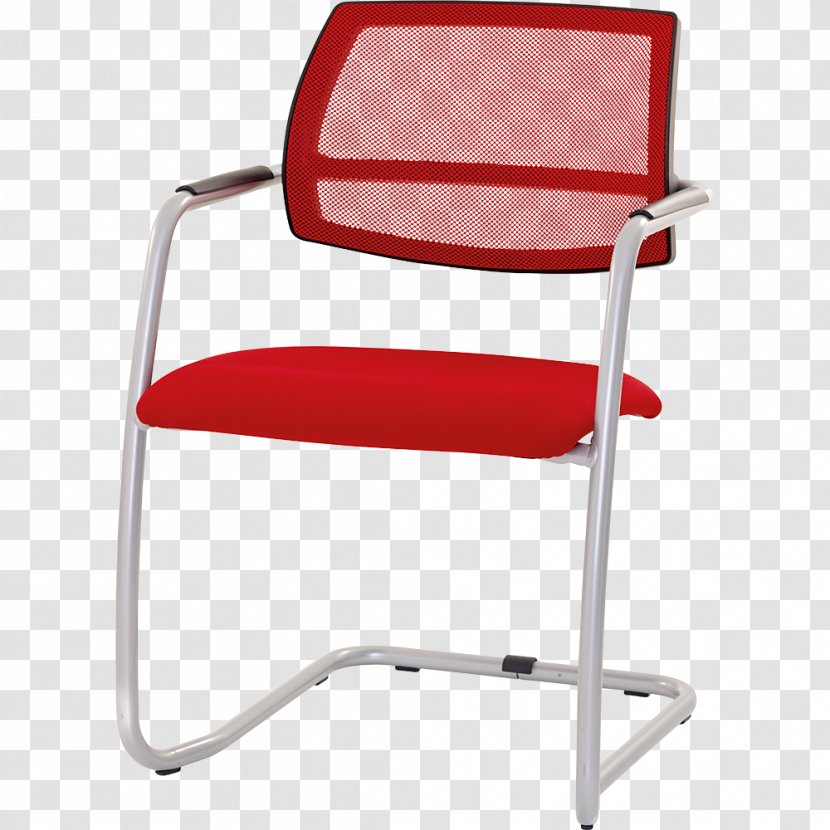Office & Desk Chairs Armrest Plastic - Red - Line Transparent PNG
