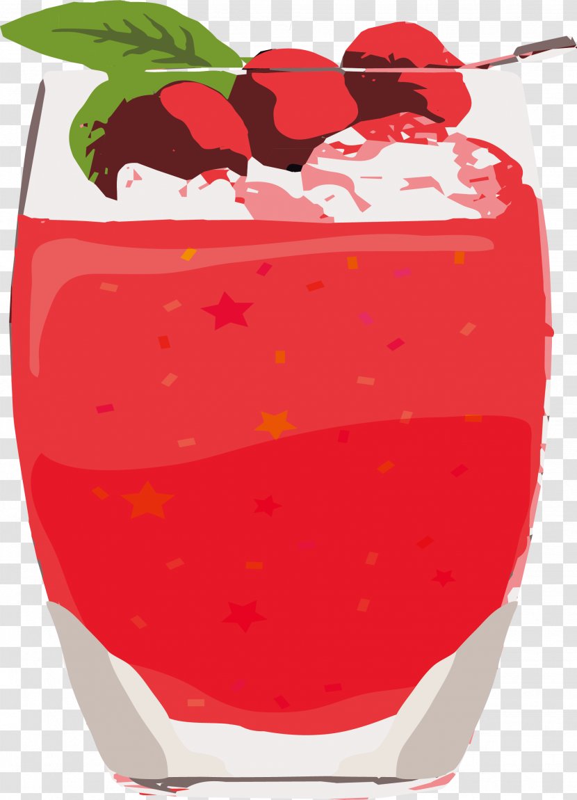 Juice Strawberry Jus De Cerise - Red - Hand Painted Cherry Transparent PNG