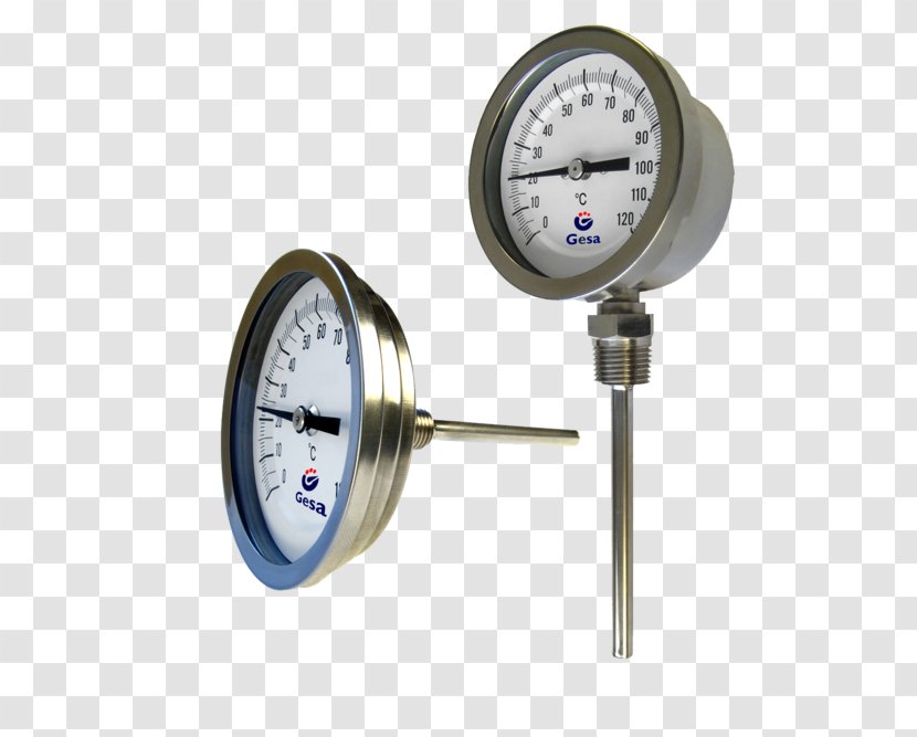 Gauge Gas Thermometer Bimetallic Strip Temperature - %c3%89chelle Transparent PNG