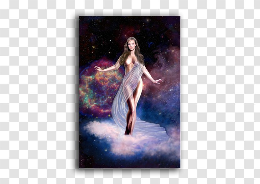 Night Sky Violet Nebula Painting - Flower - Goddess Beauty Transparent PNG