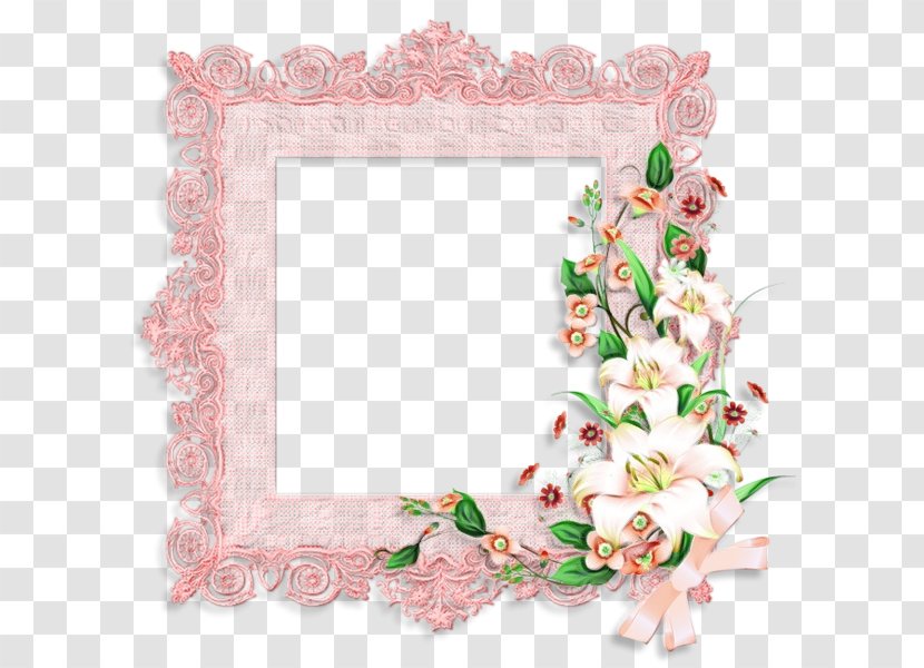 Pink Background Frame - Picture Frames - Heart Interior Design Transparent PNG