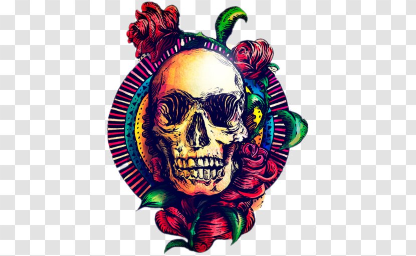 Death Calavera Skull Image - Skul Banner Transparent PNG