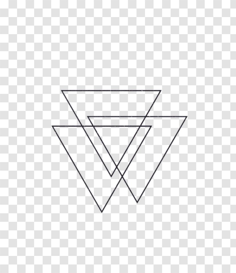 Tattoo Triangle Idea Drawing - Valknut Transparent PNG