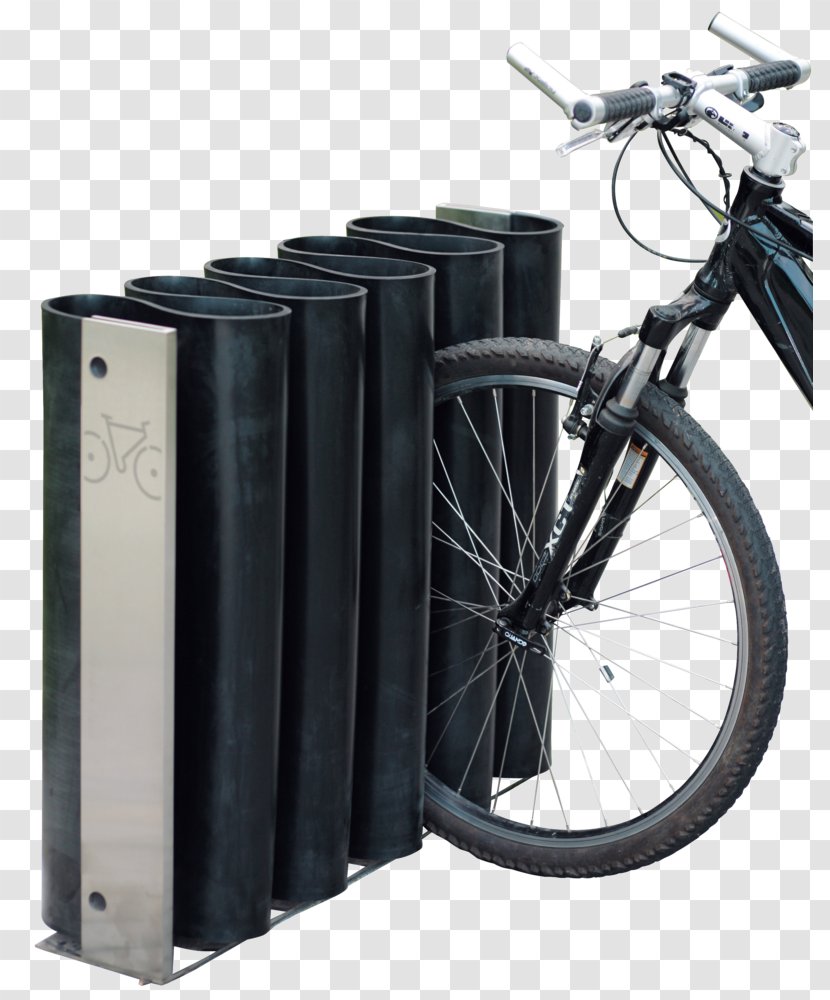 Bicycle Wheels Parking Rack Frames Forks Saddles - Automotive Tire Transparent PNG