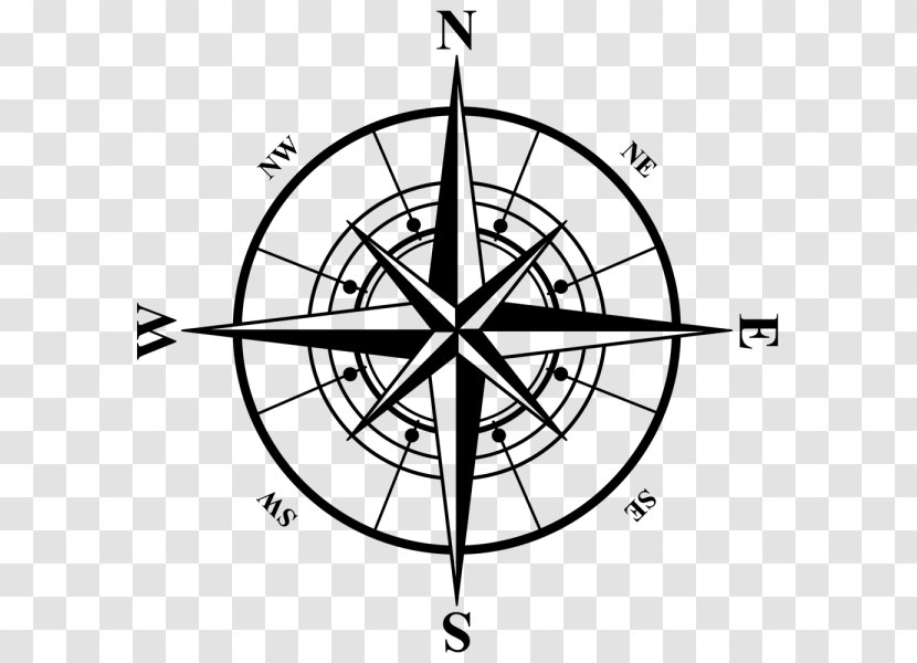 Compass Rose Clip Art - Symmetry - Gps Logo Transparent PNG