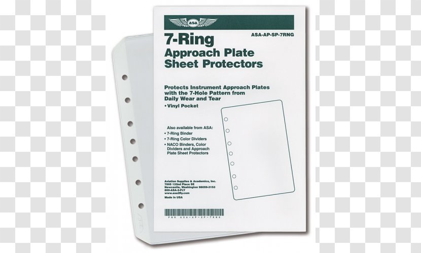 Approach Plate Punched Pocket Ring Binder 0506147919 Aircraft - Sheet Transparent PNG