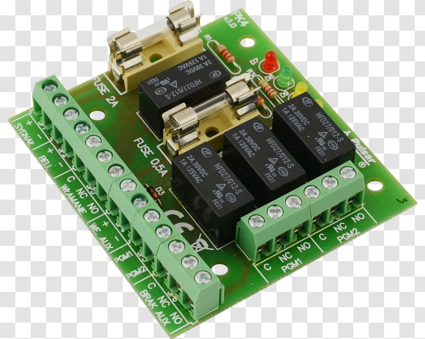 Microcontroller Power Supply Unit Relay Electrical Network Printed Circuit Boards - Technology Transparent PNG
