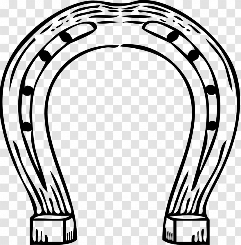 Horseshoe Coloring Book Drawing Clip Art - White - Horse Transparent PNG