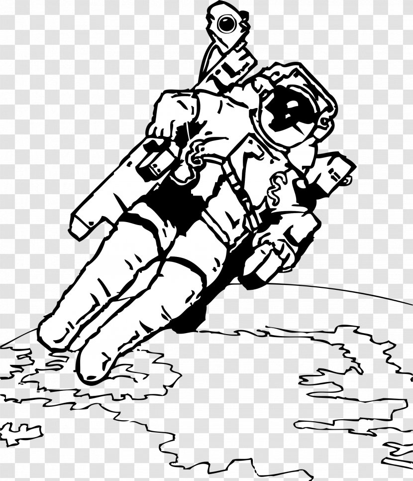 Astronaut Extravehicular Activity Outer Space Clip Art - Line Transparent PNG