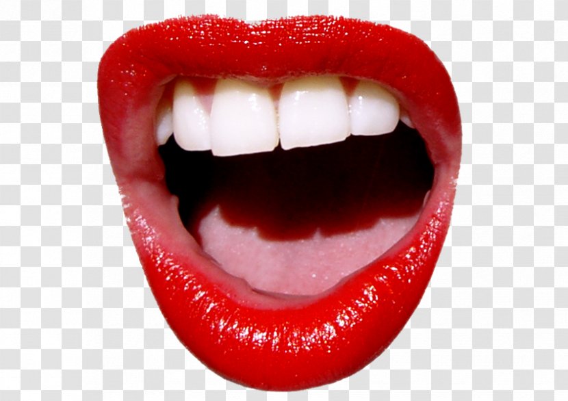 Lipstick Mouth Cosmetics Color - Red - Spun Transparent PNG