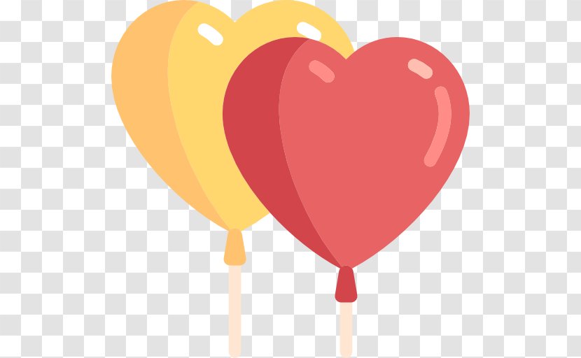 Icon - Flower - Floating Heart Shaped Balloon Transparent PNG