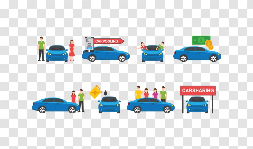 Carpool Slugging Compact Car Transparent PNG