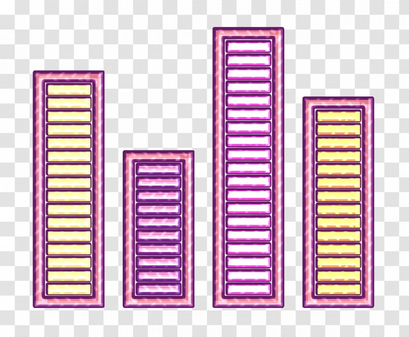 Bar Icon Chart Financial - Text - Rectangle Magenta Transparent PNG