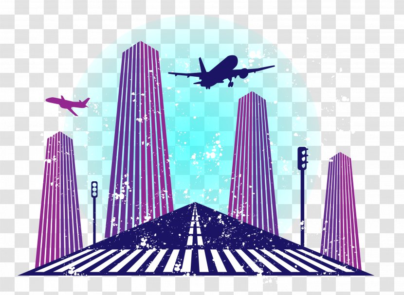 Airplane Graphic Design Clip Art - Energy - Vector Road Building Aircraft Transparent PNG