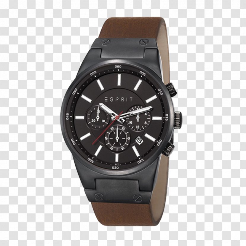 Esprit Holdings Chronograph Watch Amazon.com Quartz Clock - Leather Transparent PNG