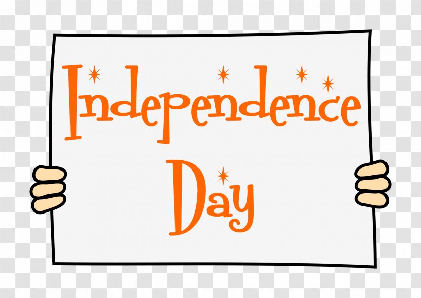 Independence Day In Banner With Hands. - Text - Rectangle Transparent PNG