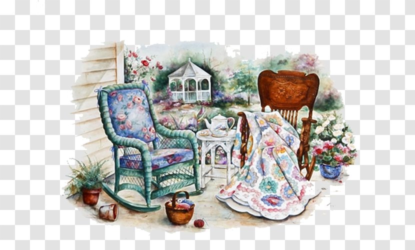 Quilt Art Embroidery Cross-stitch - Balcony - Corner Transparent PNG