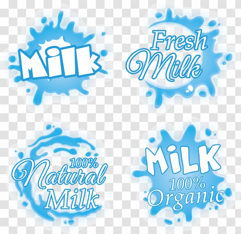 Milk Logo - Blue - Flag Vector Transparent PNG