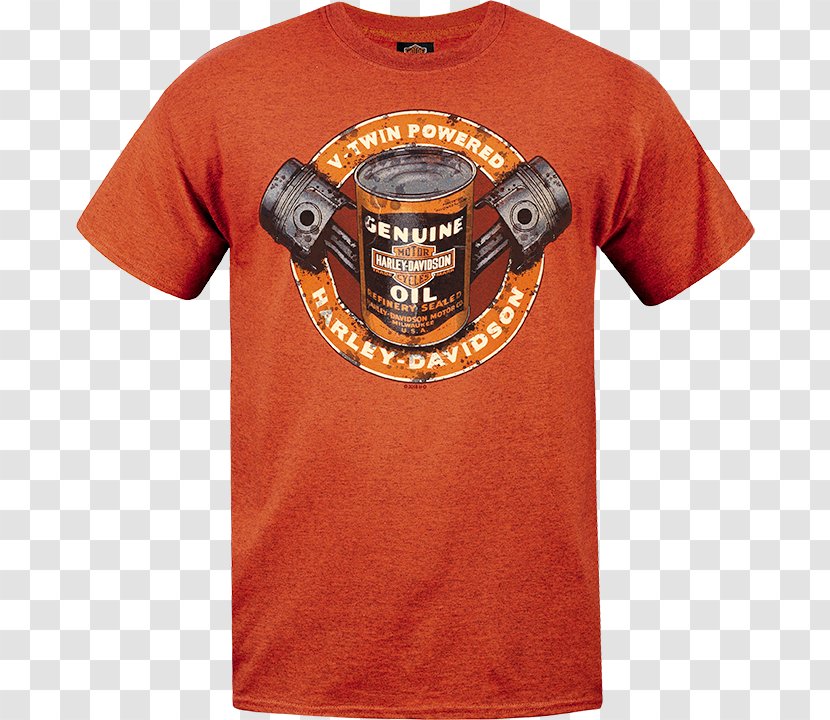 T-shirt Harley-Davidson Lima Capital Denim Accent Plaid Shirt Hemd - Orange - Tshirt Transparent PNG