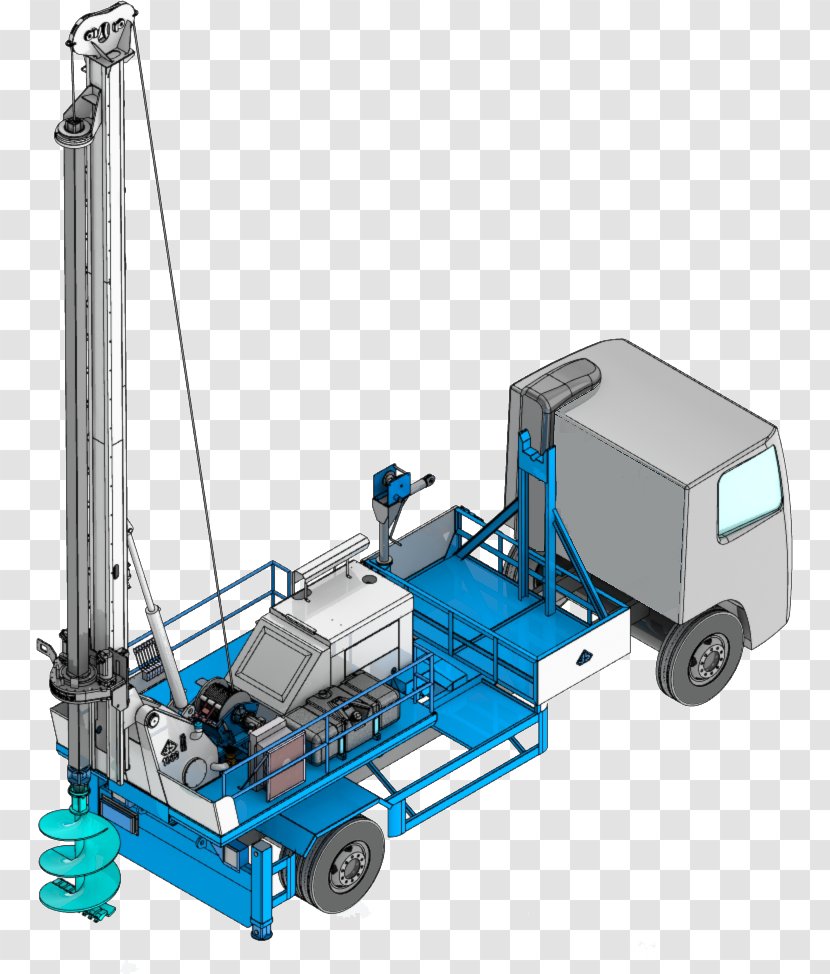 Machine Drilling Rig Hydraulics Augers - Vehicle Transparent PNG