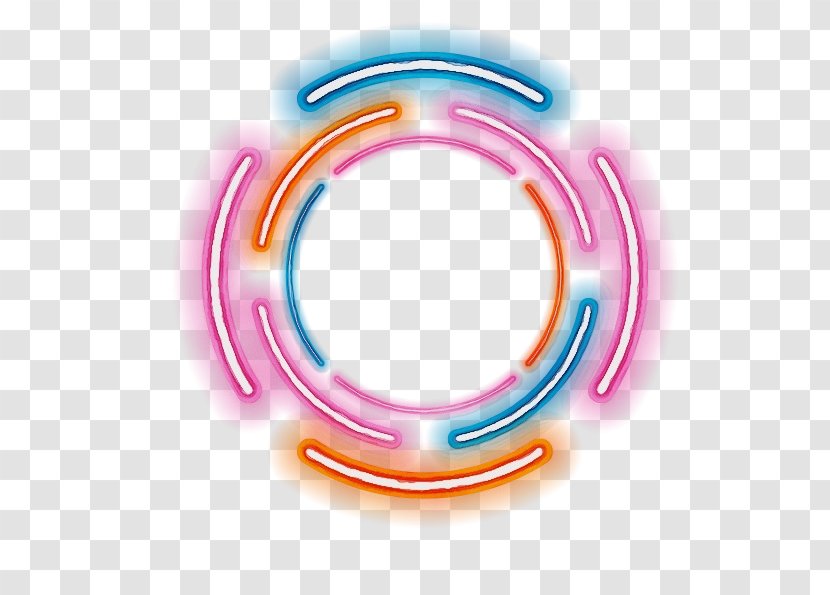 Neon Circle - Color Wheel - Symbol Material Property Transparent PNG