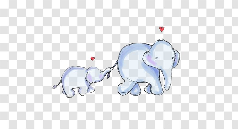 Elephant Mother Infant Clip Art - Frame - Cartoon Baby Transparent PNG