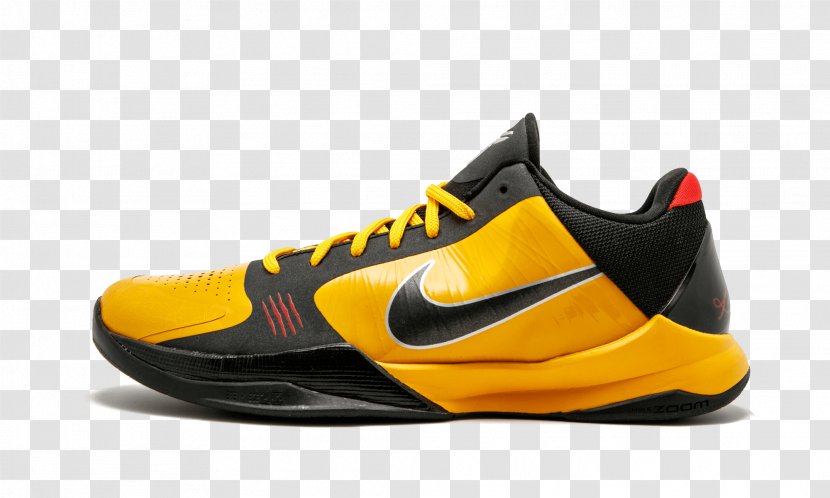 Kobe 5 Bruce Lee Nike Sports Shoes All Star - Yellow - Son Transparent PNG