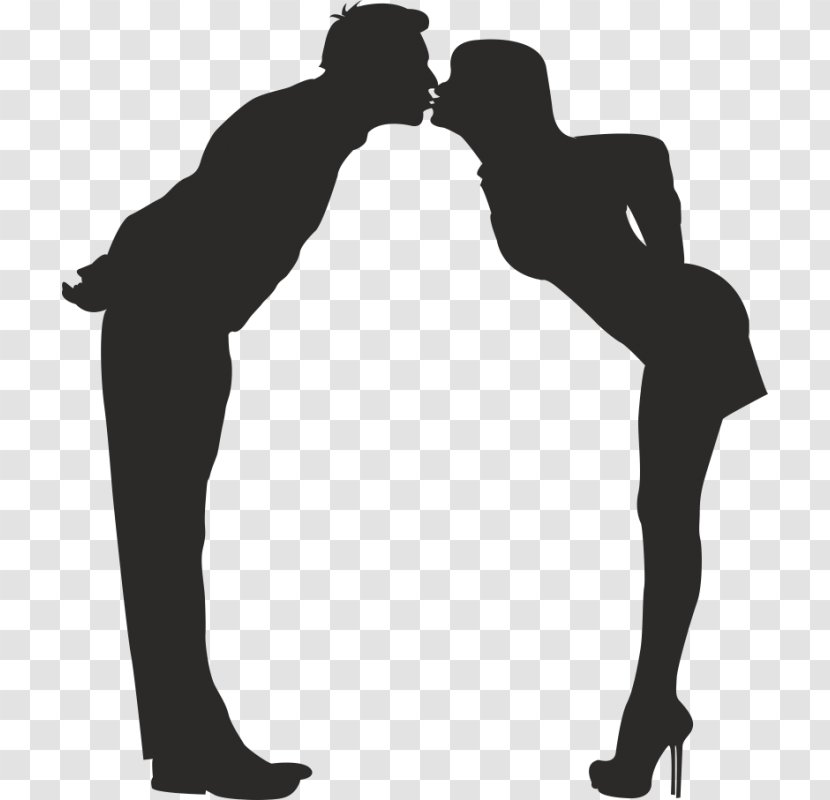 Kiss Couple Bridegroom Romance Clip Art - Knee Transparent PNG