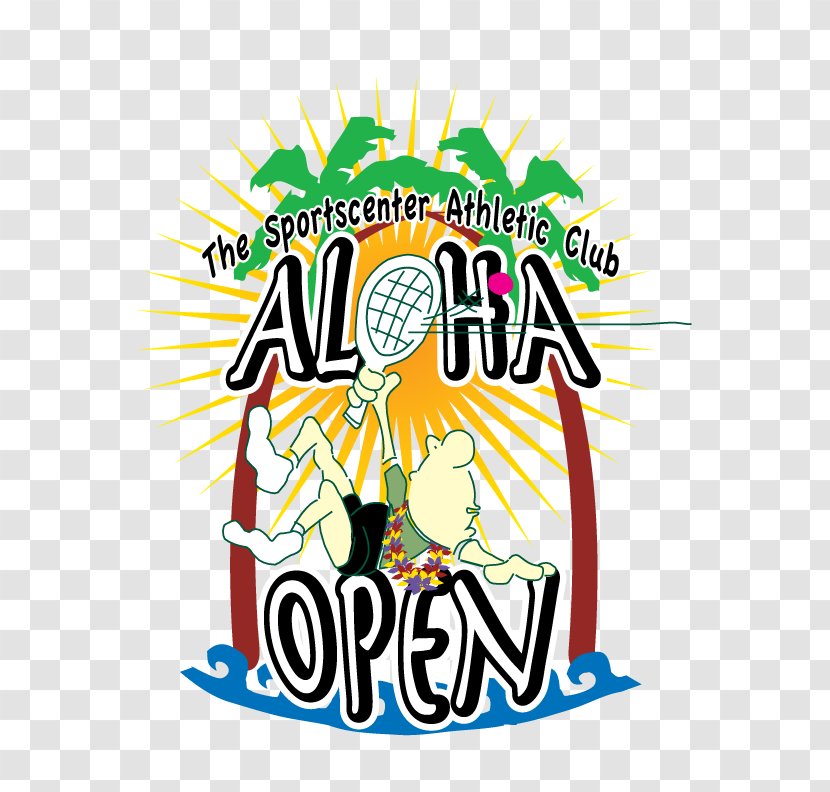 Sportscenter Athletic Club Graphic Design Racquetball Clip Art - Cartoon - Aloha Text Transparent PNG