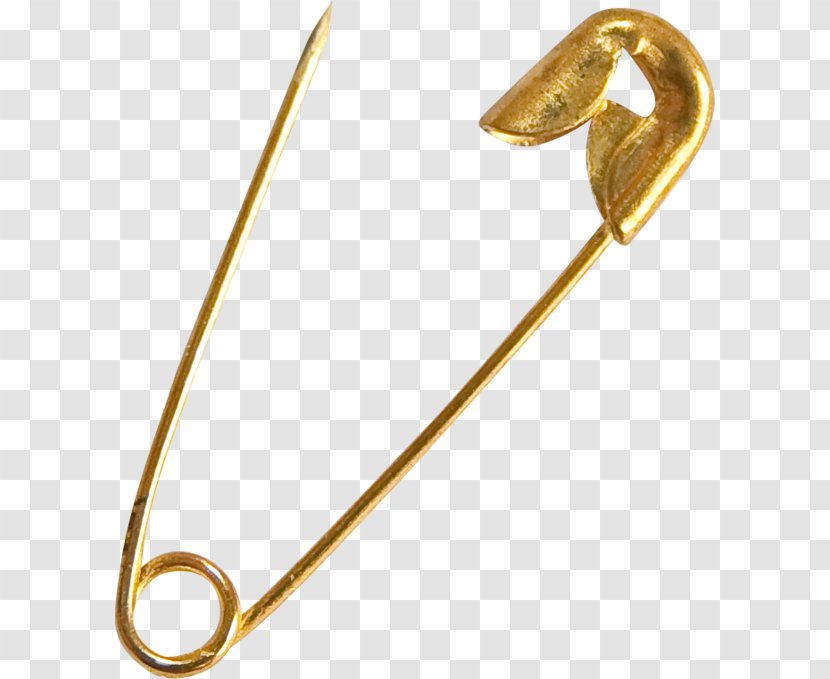 Safety Pin 01504 Brass Material Body Jewellery - Metal Transparent PNG