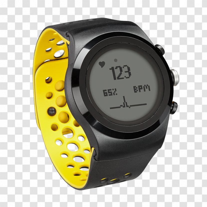 Heart Rate Monitor Activity Tracker Smartwatch Smartphone - Yellow Transparent PNG