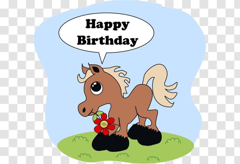 Drawing Photography Birthday Illustration - Pony - Cartoon Horse Flowers Transparent PNG