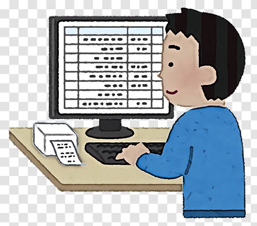 Cartoon Computer Monitor Accessory Job Learning Personal Computer Transparent PNG