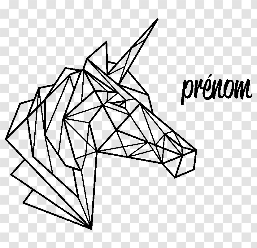 Origami Unicorn Sticker Scrapbooking - Horse Transparent PNG