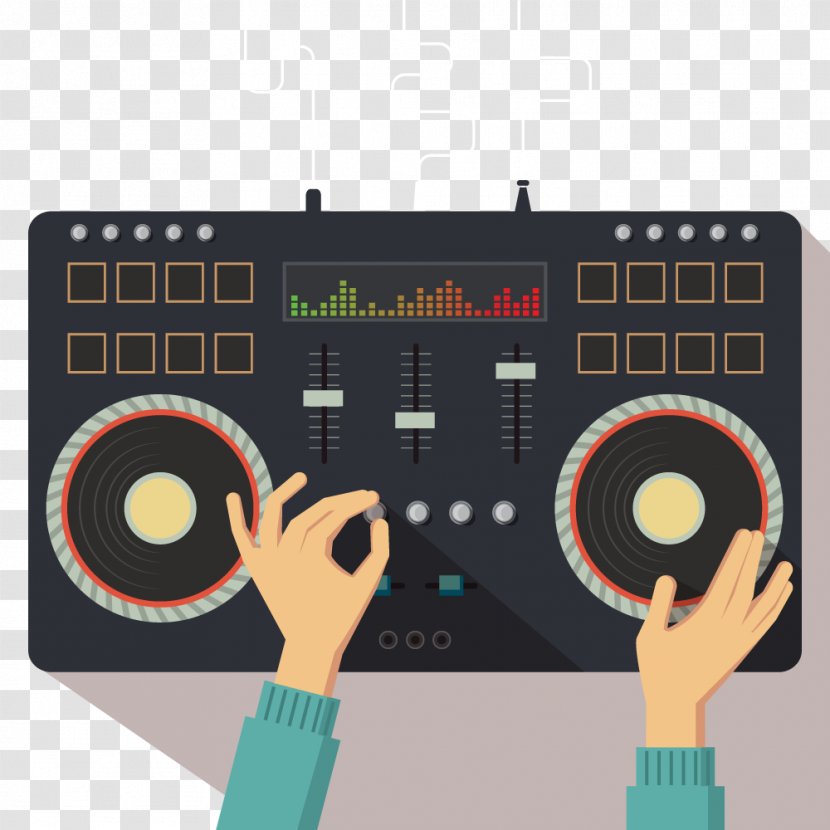 Disc Jockey DJ Mixer Controller - Silhouette - Vector Playing Transparent PNG