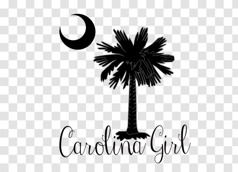 Sabal Palm Crescent Flag Of South Carolina Arecaceae Decal - Moon Transparent PNG