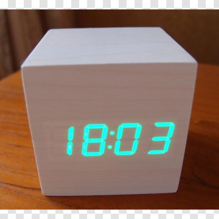 Alarm Clocks Digital Clock White Cube - Battery Transparent PNG