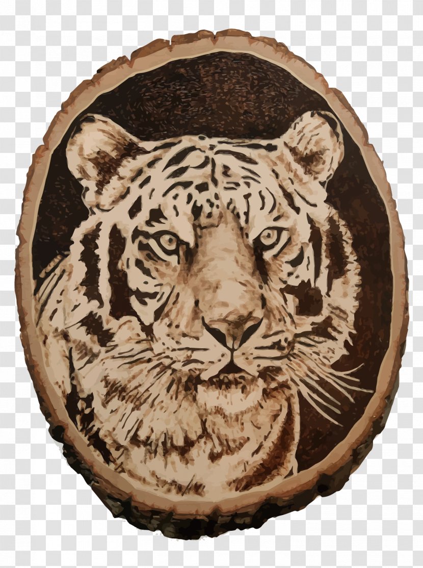 Pyrography DeviantArt Drawing - Mammal - Vector Wood On The Pile Of Tigers Transparent PNG